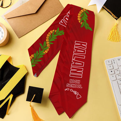 Hawaii Graduation Stole Custom Kalani High School Lei