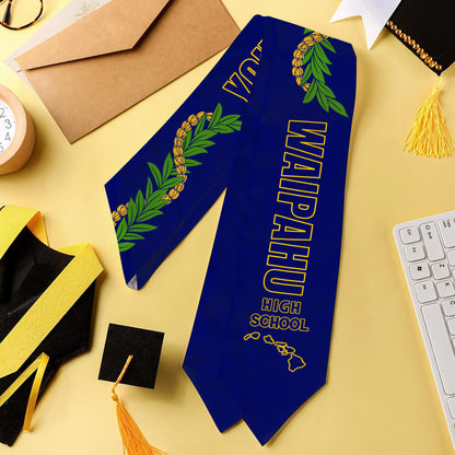 Hawaii Graduation Stole Custom Waiakea High School Lei