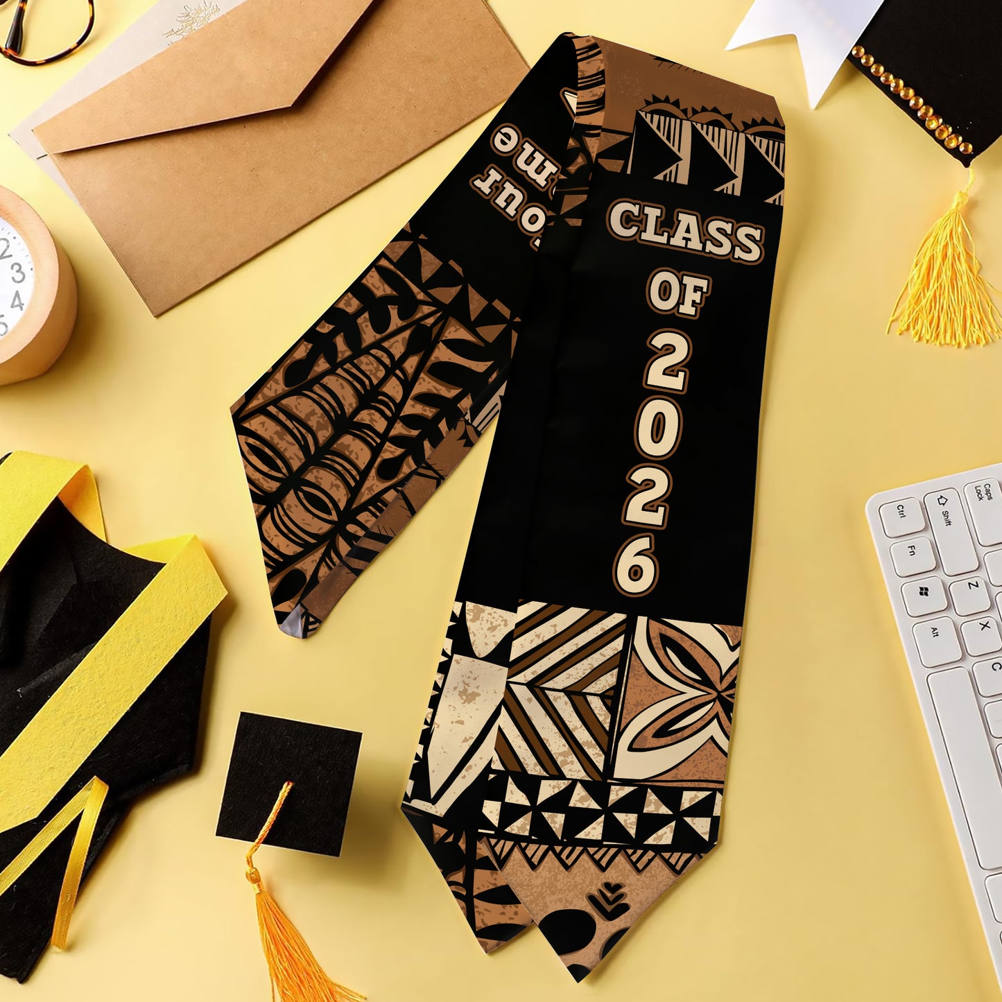Tonga Graduation Stole Custom 2026 Siapo Pattern