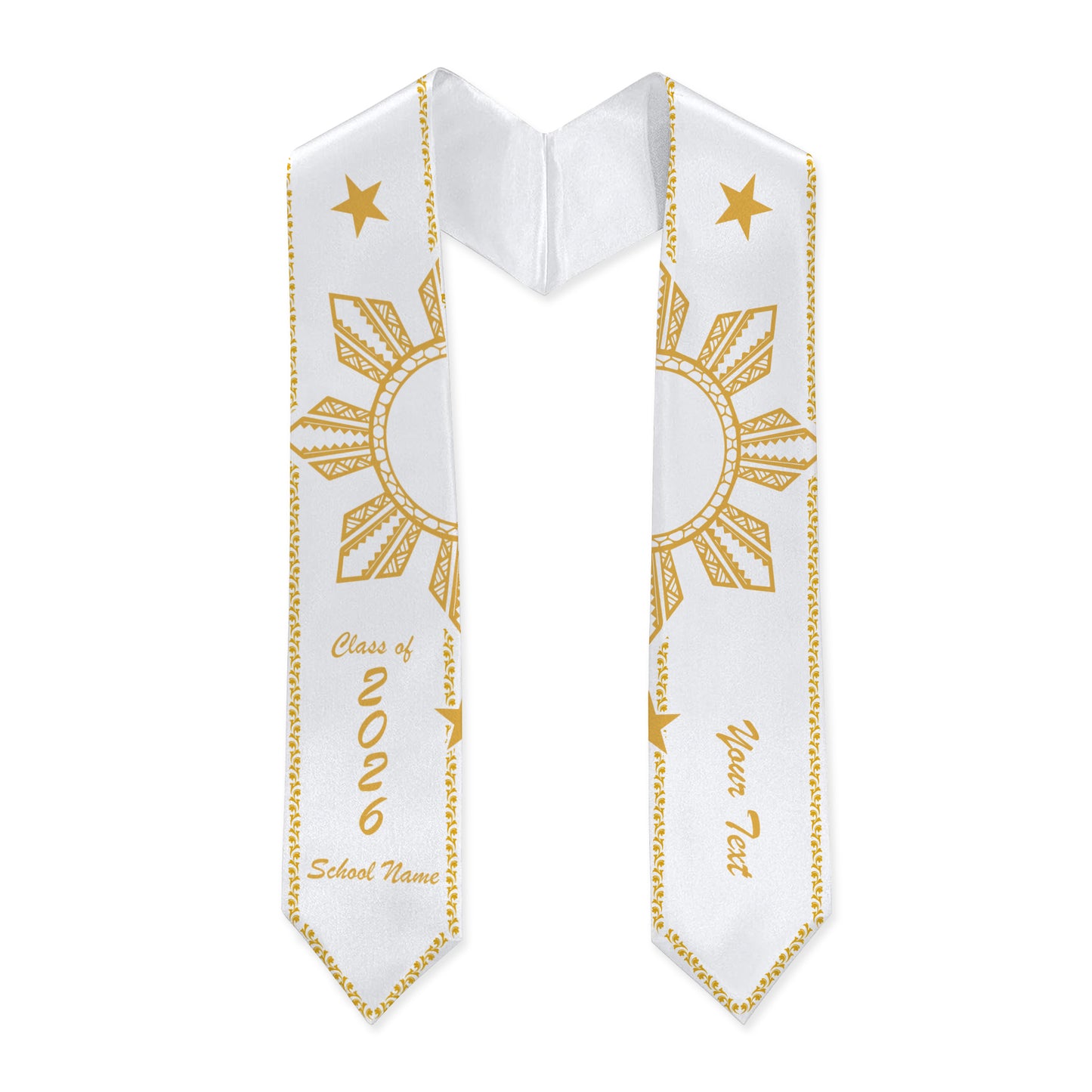 Philippines Filipinos Graduation Stole Custom Sun Star Royal Original Style