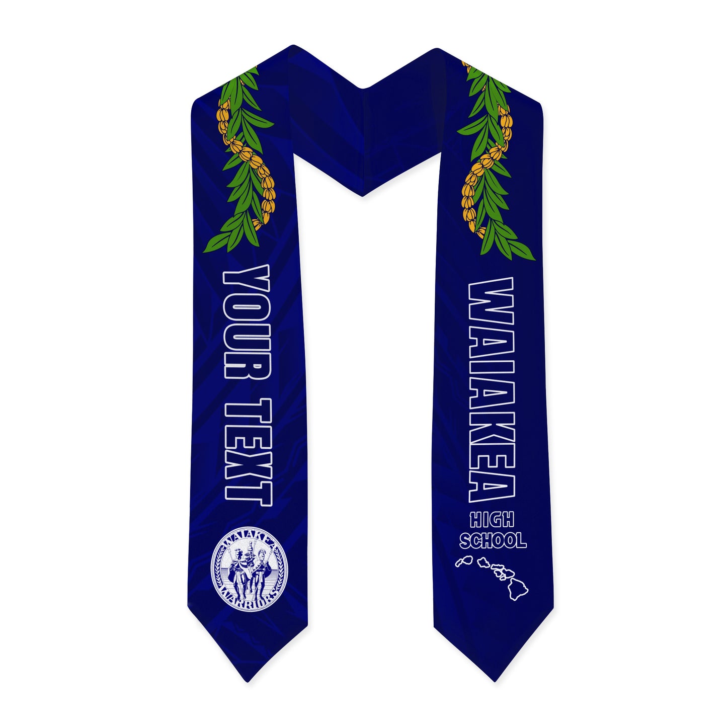 Hawaii Graduation Stole Custom Waimea High School Lei