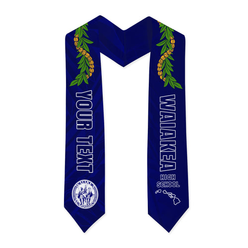 Hawaii Graduation Stole Custom Waimea High School Lei