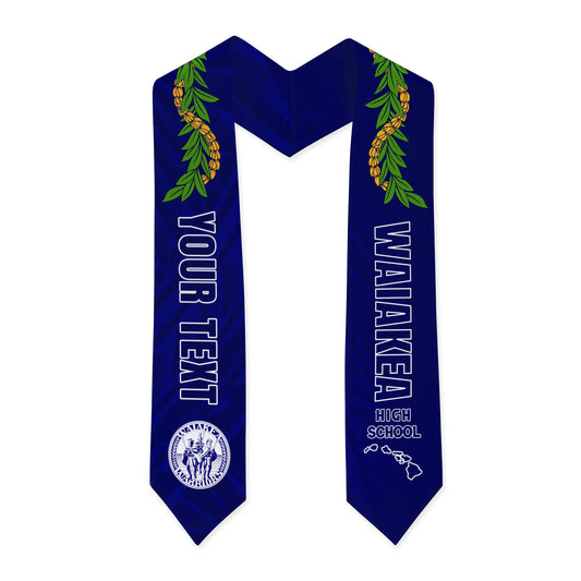 Hawaii Graduation Stole Custom Waimea High School Lei