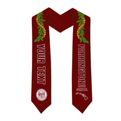 Hawaii Graduation Stole Custom Farrington High School Lei