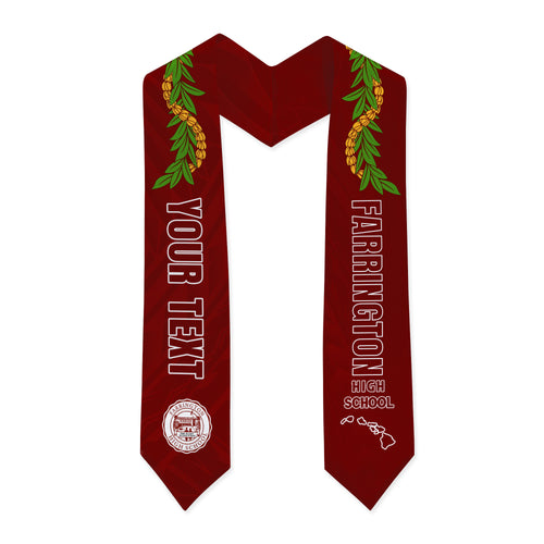 Hawaii Graduation Stole Custom Farrington High School Lei