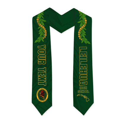 Hawaii Graduation Stole Custom Leilehua High School Lei