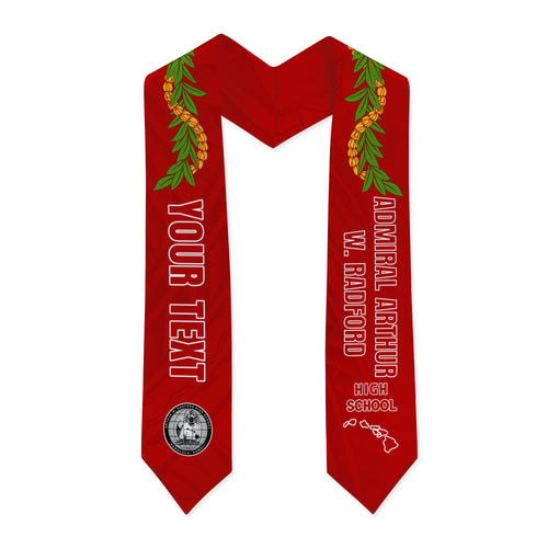 Hawaii Graduation Stole Custom Admiral Arthur W. Radford High School Lei