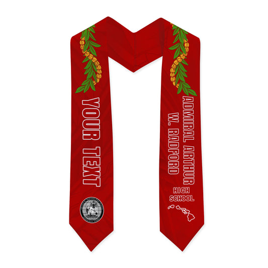 Hawaii Graduation Stole Custom Admiral Arthur W. Radford High School Lei