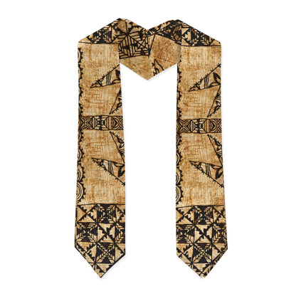 Tonga Graduation Stole Tapa Cloth Vintage