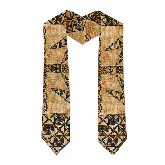 Tonga Graduation Stole Tapa Cloth Vintage