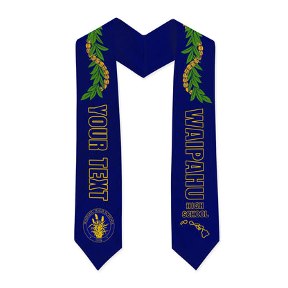 Hawaii Graduation Stole Custom Waiakea High School Lei