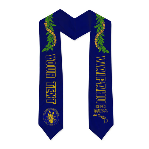 Hawaii Graduation Stole Custom Waiakea High School Lei