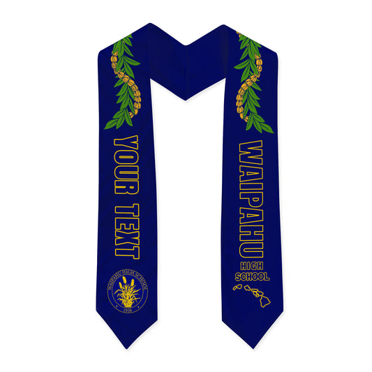Hawaii Graduation Stole Custom Waiakea High School Lei