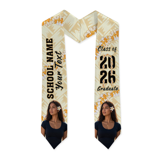 Hawaii Graduation Stole Custom Polynesian Lei Island Love Style