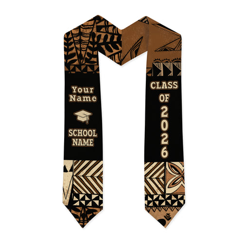 Tonga Graduation Stole Custom 2026 Siapo Pattern