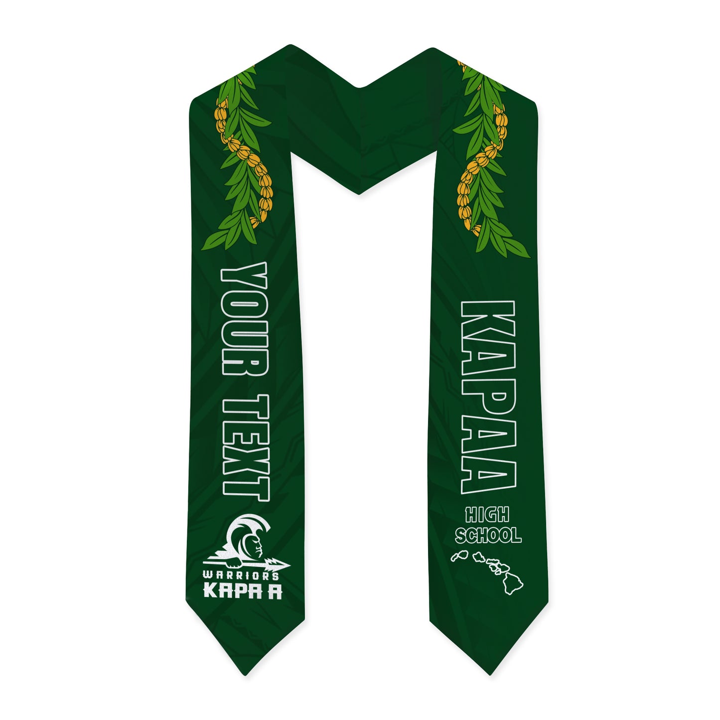 Hawaii Graduation Stole Custom Kapaa High School Lei