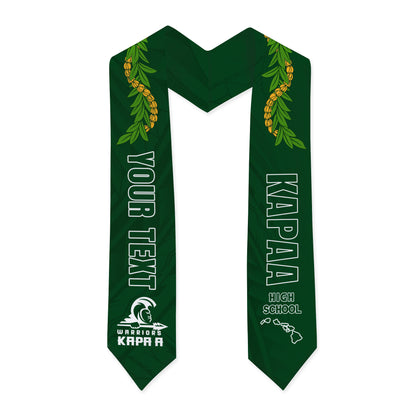 Hawaii Graduation Stole Custom Kapaa High School Lei