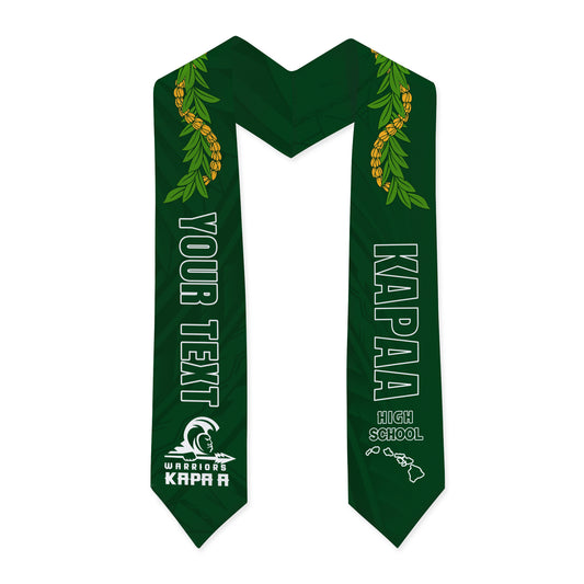 Hawaii Graduation Stole Custom Kapaa High School Lei