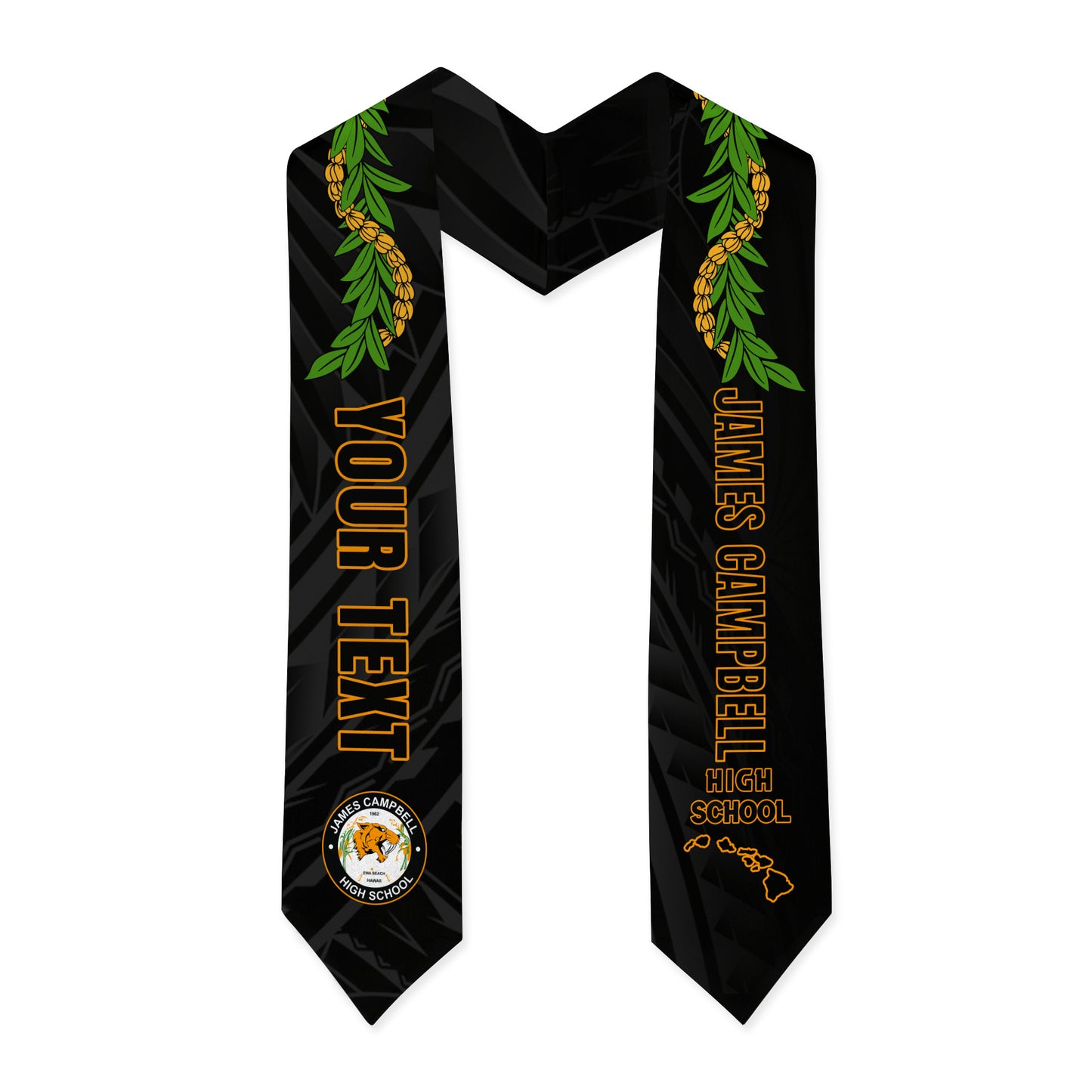 Hawaii Graduation Stole Custom James Campbell High School Lei