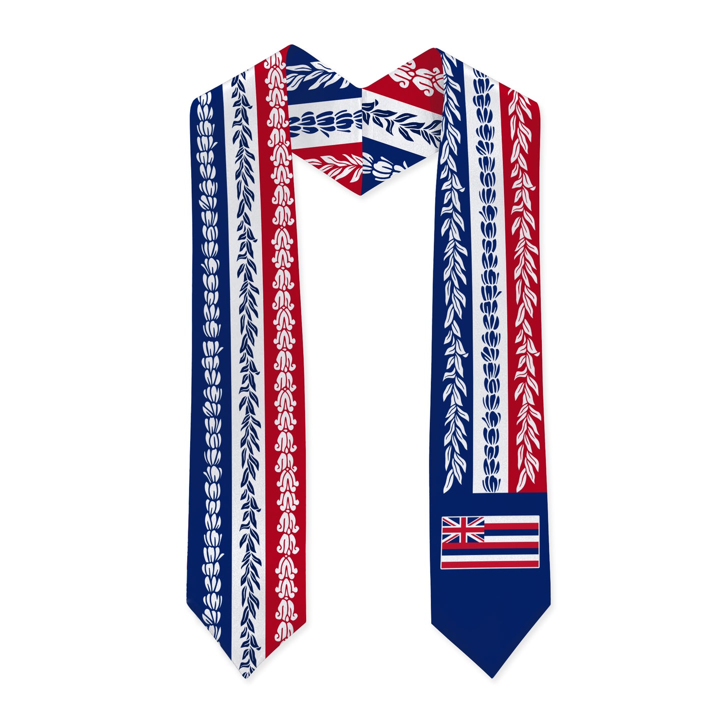 Hawaii Graduation Stole Aloha Flag With Flower Lie Beautiful Ver.1
