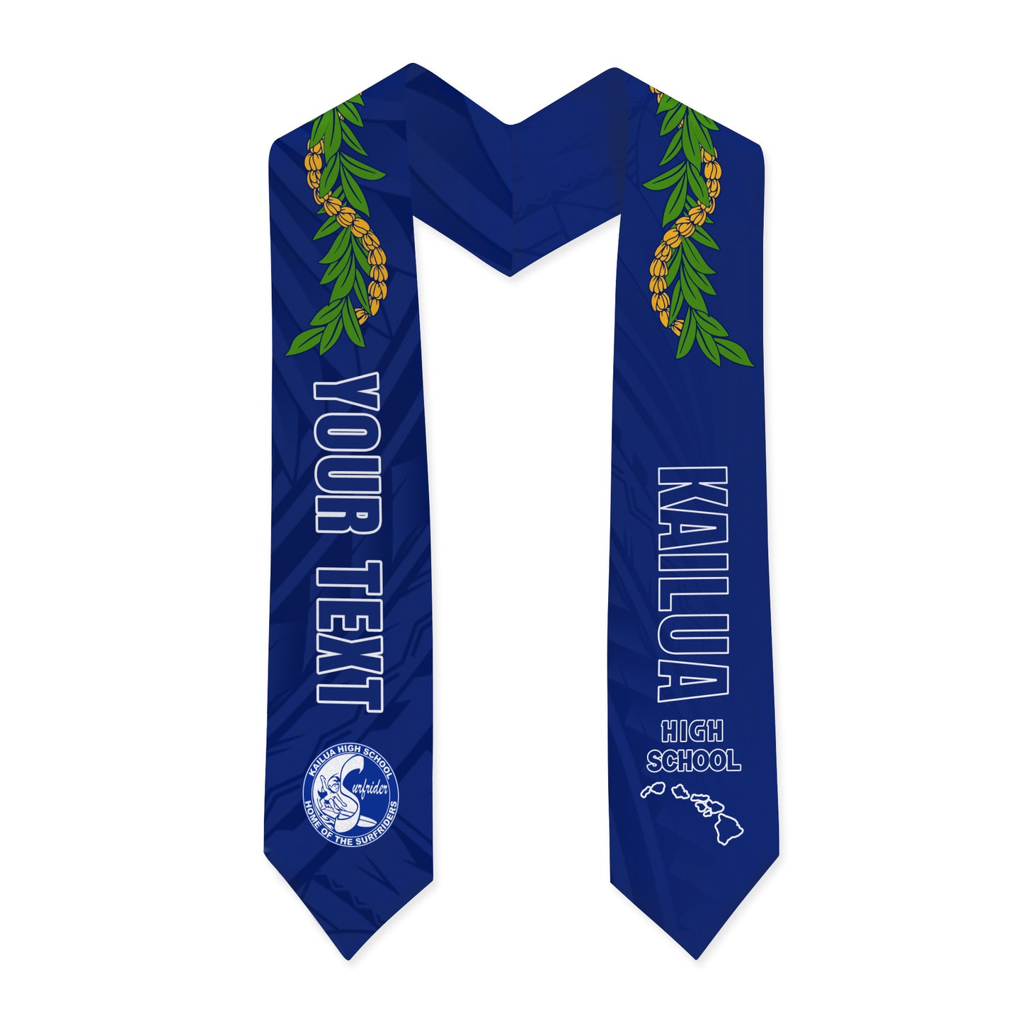 Hawaii Graduation Stole Custom Kailua High School Lei