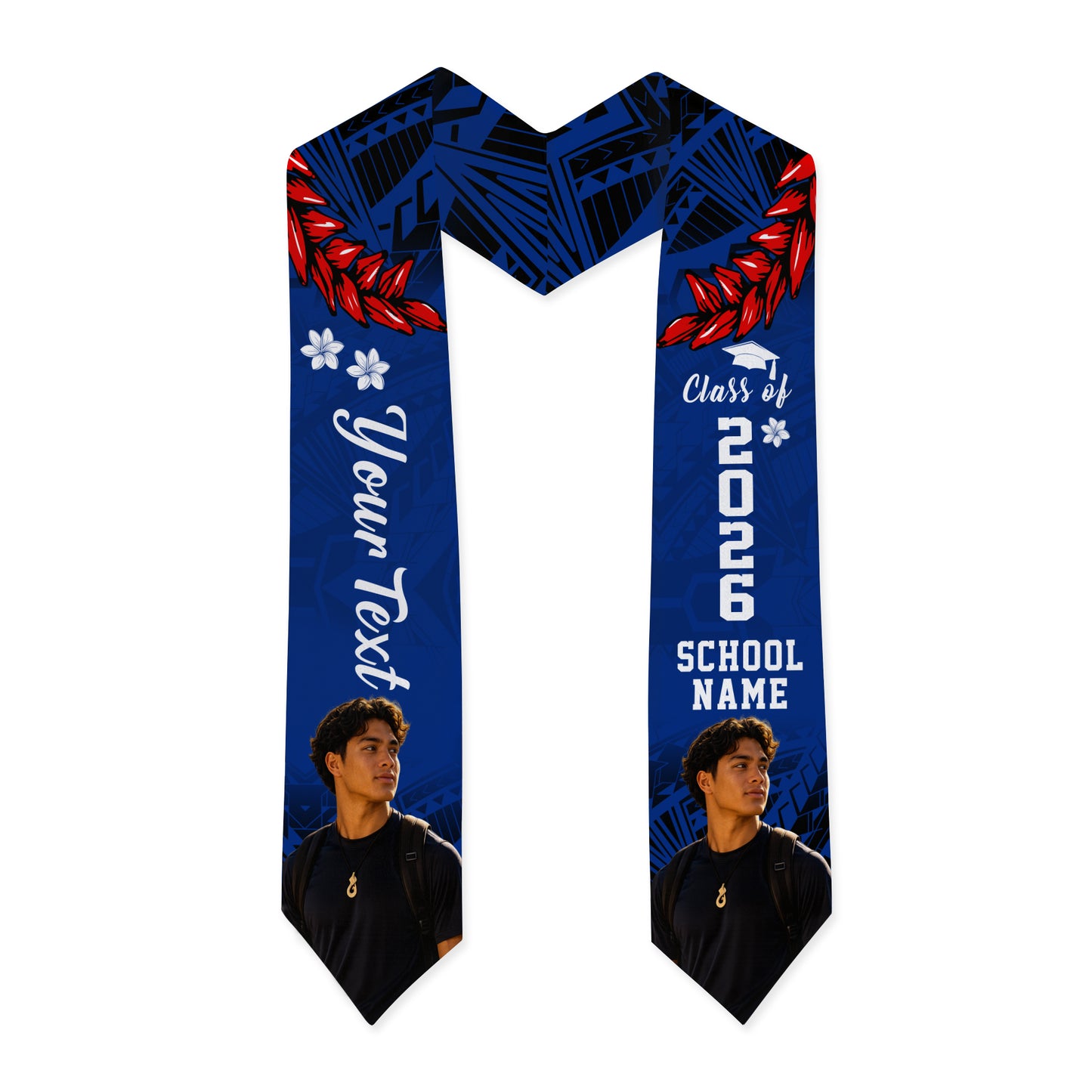 Samoa Graduation Stole Tribal Coat Of Arms Ula Fala Original Ver.Image
