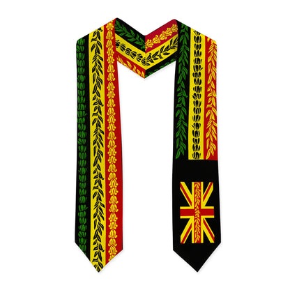 Hawaii Graduation Stole Aloha Flag With Flower Lie Beautiful Style