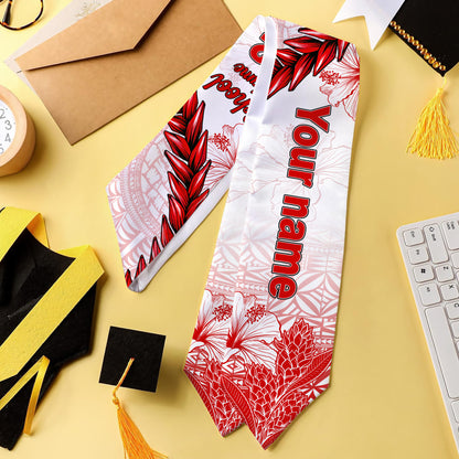 Samoa Graduation Stole Custom 2026 Polynesian Floral Ulafala In My Heart