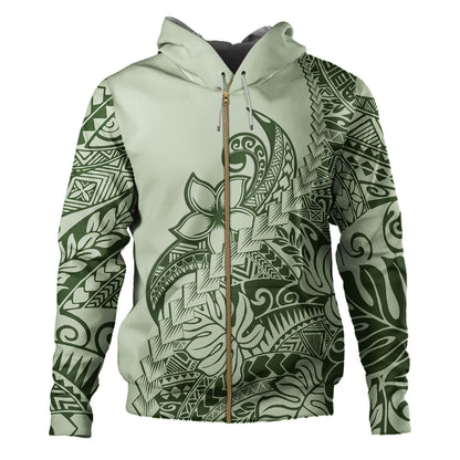 Polynesian Hoodie Tribal Plumeria Beautiful