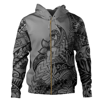 Polynesian Hoodie Tribal Plumeria Beautiful
