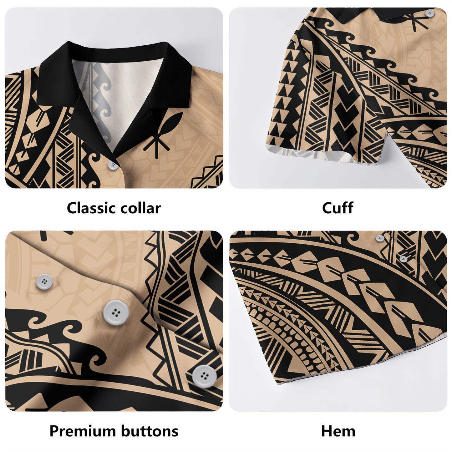 Hawaii Hawaiian Shirt Tribal Polynesian Tattoo Pattern Graphic Style