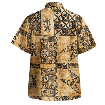Tonga Combo Puletasi And Shirt Tapa Cloth Vintage