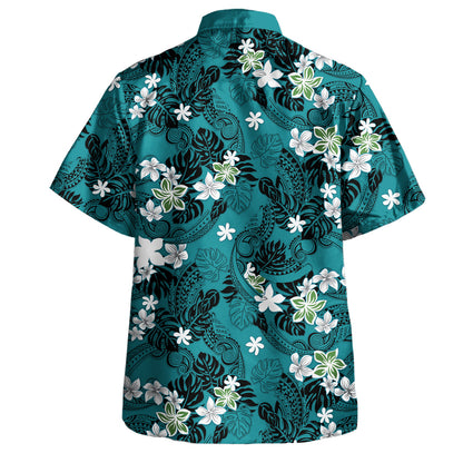 Polynesia Hawaiian Shirt Fabric Traditional Polynesian With  Plumeria And Tiare Flowers