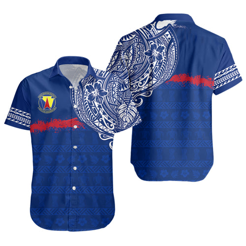 Custom Polynesian Short Sleeve Shirt Buil Maintain Protect Lauhala Gray Circle