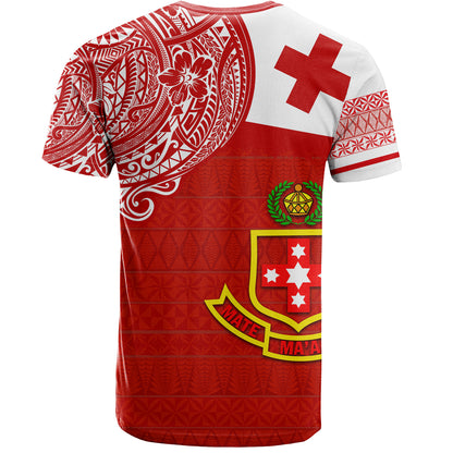 Tonga T-Shirt Custom Kolisi Tonga Flag With Crest