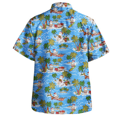Hawaii Hawaiian Shirt Santa Merry Christmas