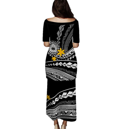 Samoa Combo Puletasi And Shirt Tribal Plumeria