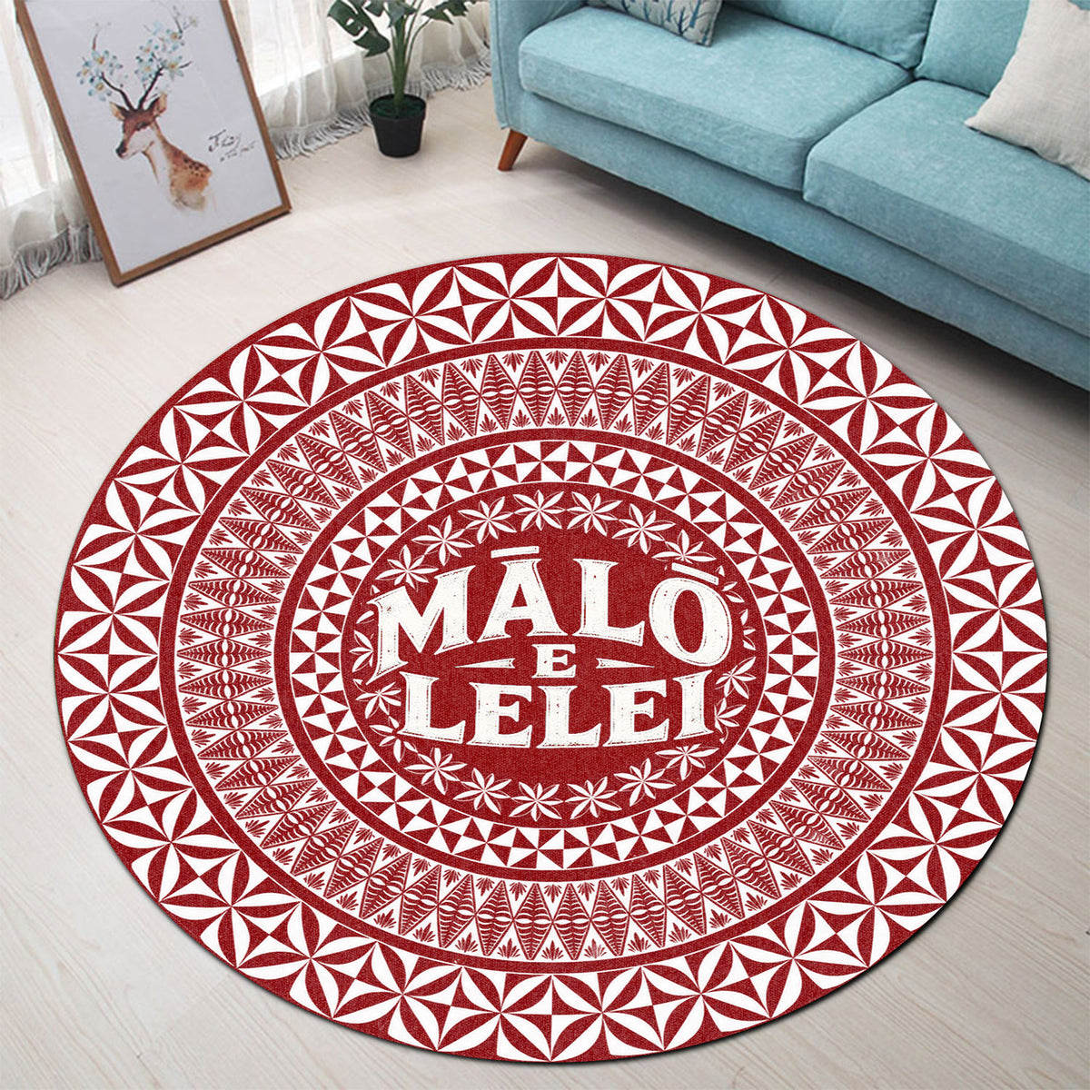Tonga Round Rug Malo E Lelei Tonga Traditional Style