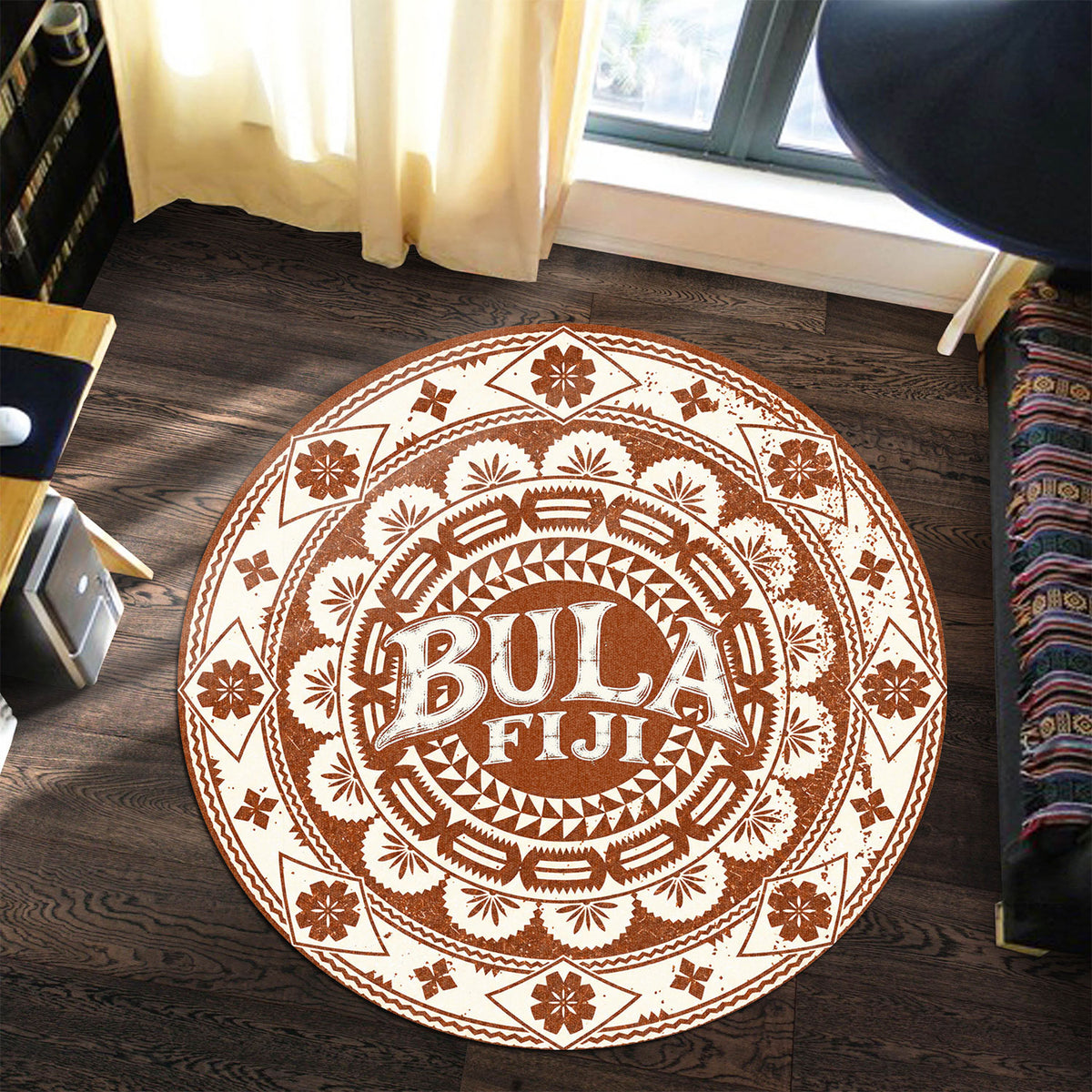Fiji Round Rug Bula Fiji Traditional Style