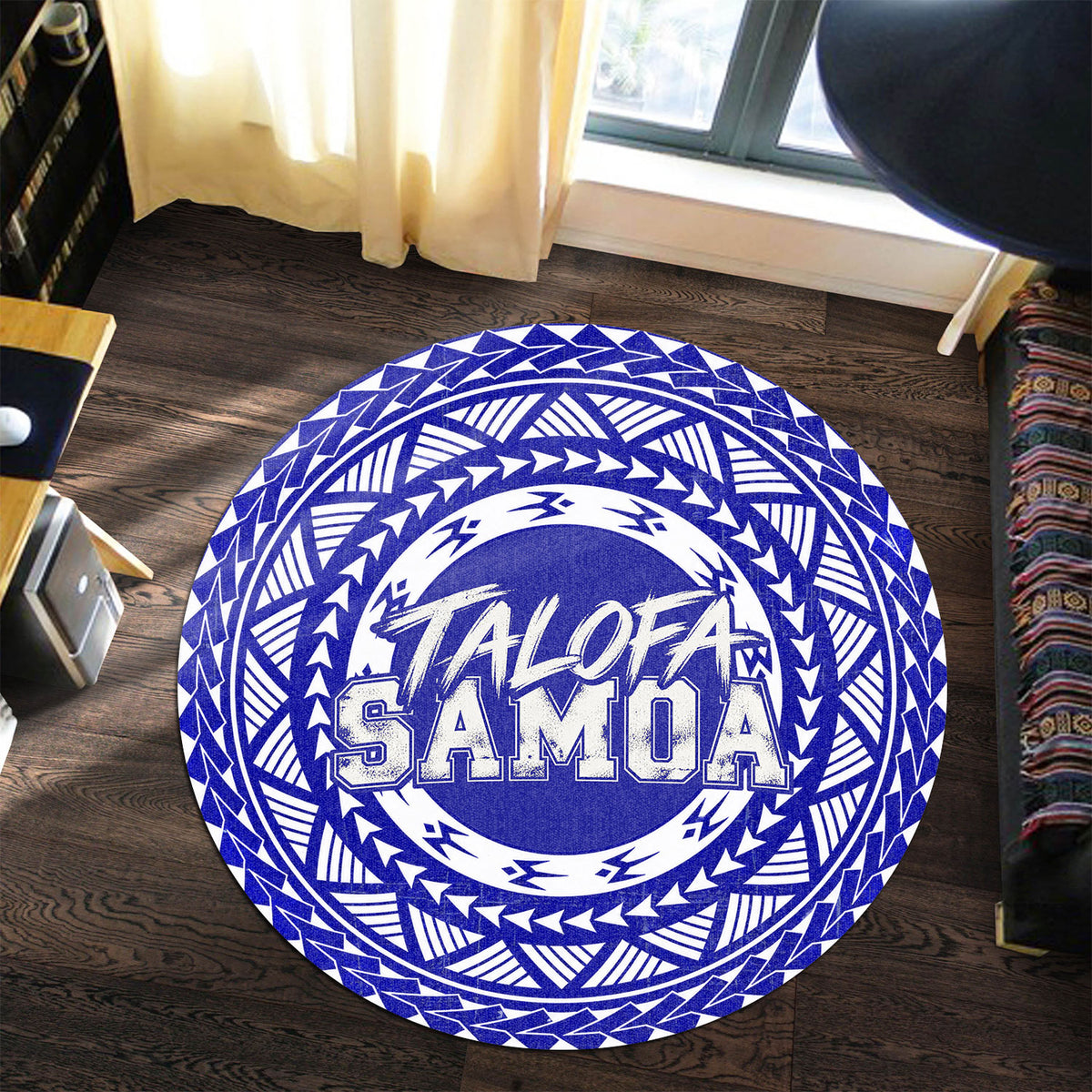 Samoa Round Rug Talofa Samoa Traditional Style