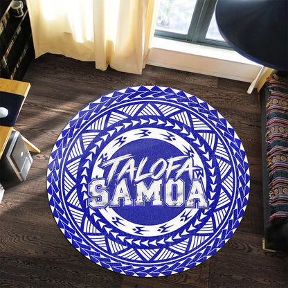 Samoa Round Rug Talofa Samoa Traditional Style
