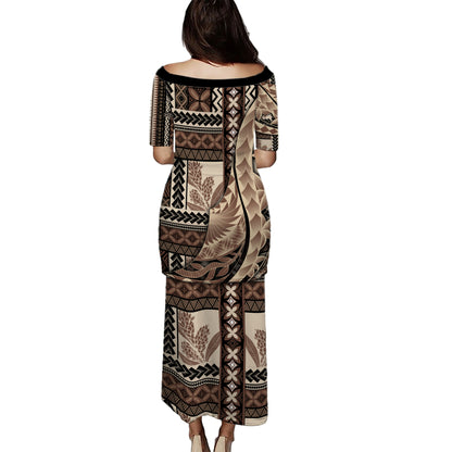 Samoa Puletasi Siapo With Polynesia Pattern