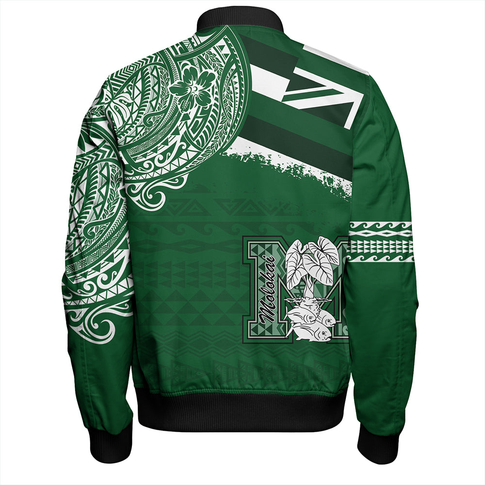 Hawaii Bomber Jacket MolokaÃŠÂ»i High School With Crest Style