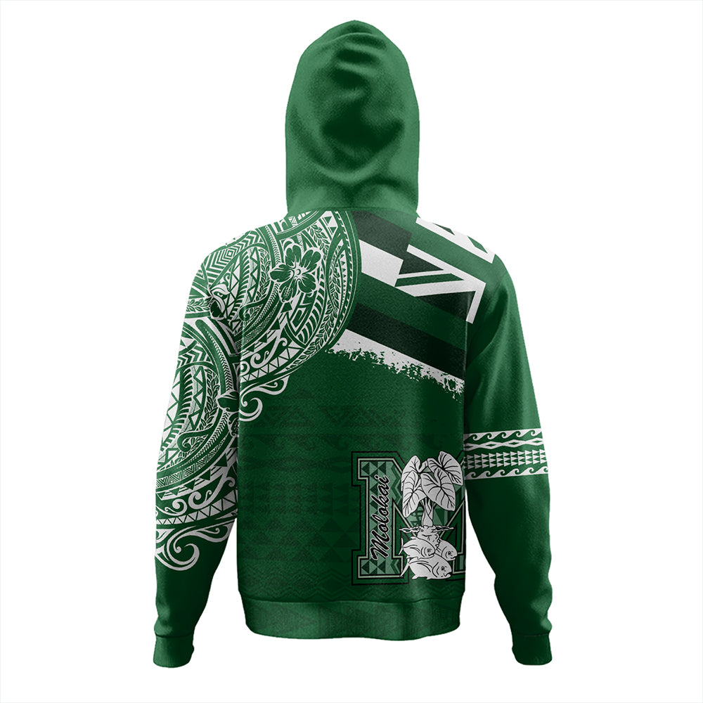 Hawaii Hoodie Molokai High School With Crest Style