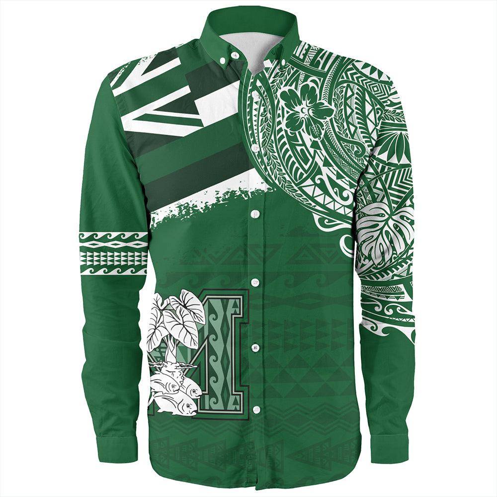 Hawaii Long Sleeve Shirt Molokai High School With Crest Style