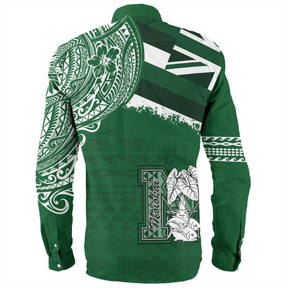 Hawaii Long Sleeve Shirt Molokai High School With Crest Style