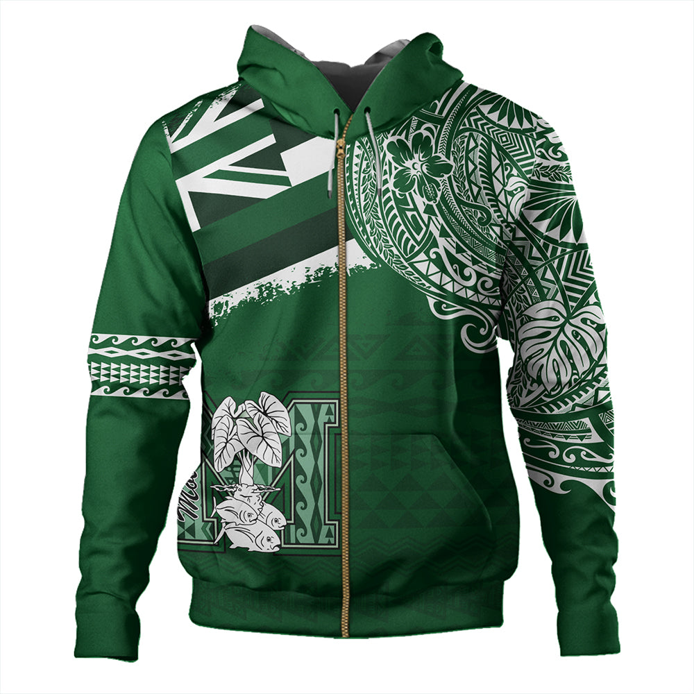 Hawaii Hoodie Molokai High School With Crest Style