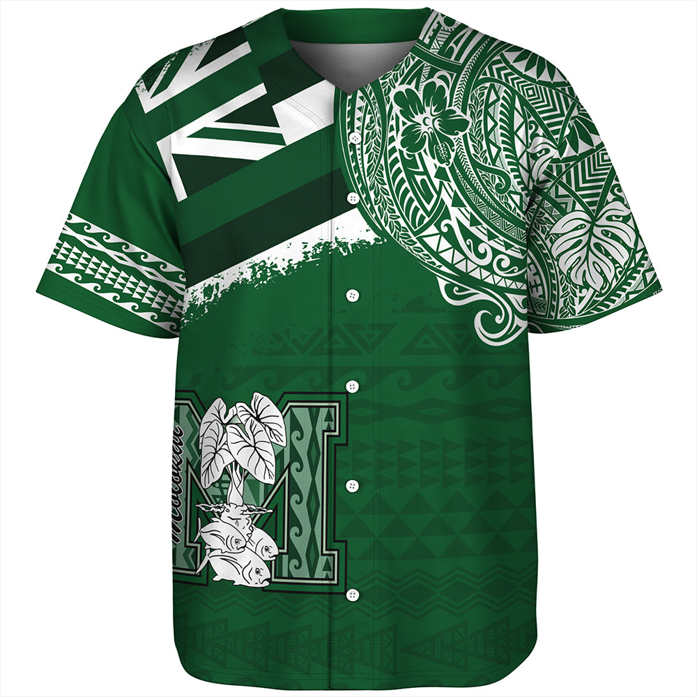 Hawaii Baseball Shirt Molokai High School With Crest Style