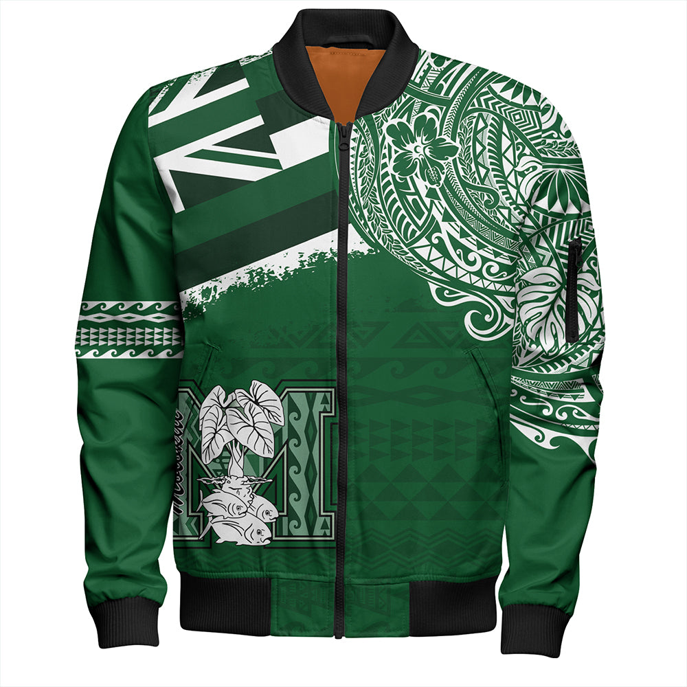 Hawaii Bomber Jacket MolokaÃŠÂ»i High School With Crest Style