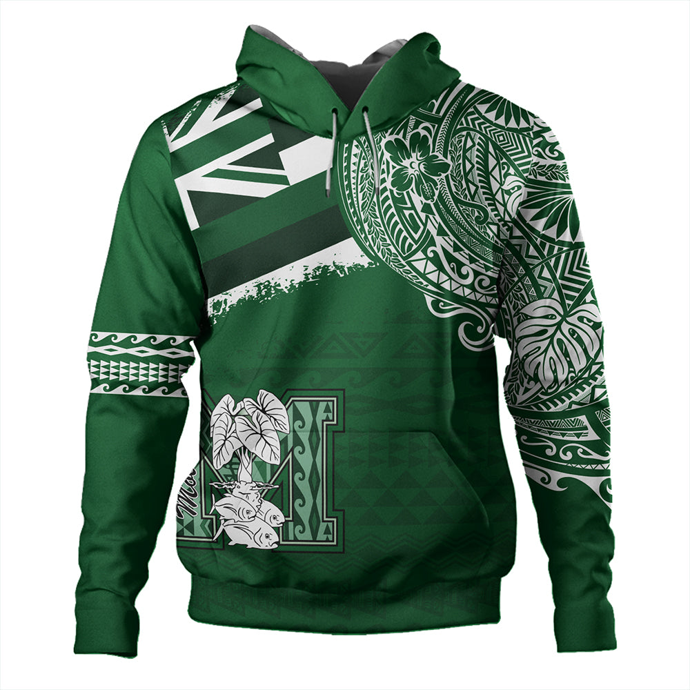 Hawaii Hoodie Molokai High School With Crest Style